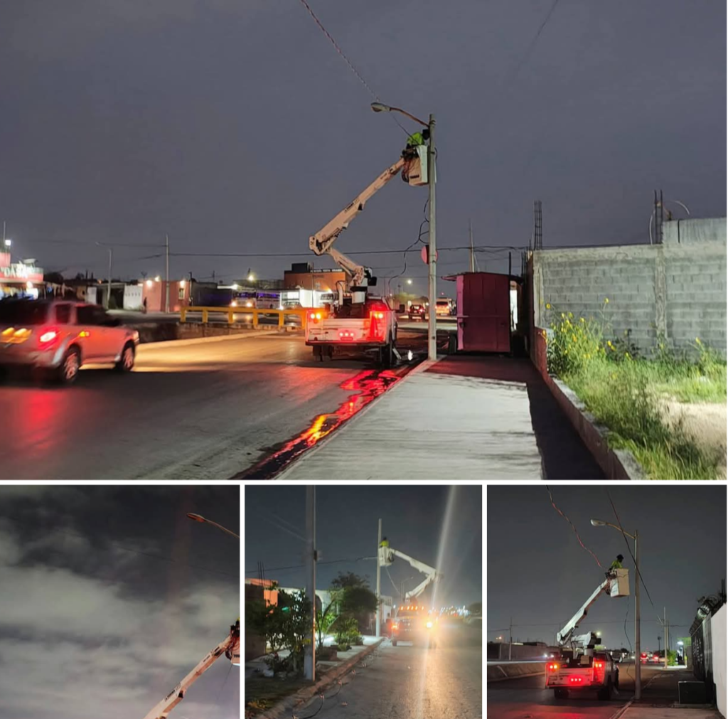 Rehabilita Gobierno de Carlos Peña Ortiz alumbrado público en Hacienda Del Sol