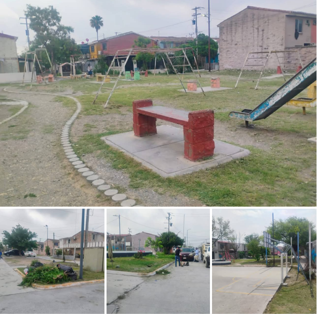 Desarrollo Servicios Públicos limpieza integral de plazas en Villas de Imaq de Reynosa