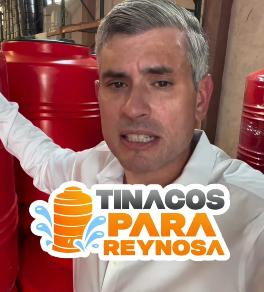 Gestiona Juan Carlos Zertuche tinacos para apoyar a familias de Reynosa ante crisis de agua y calor