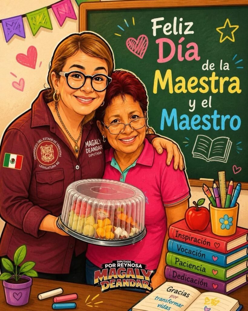 Reconoce Magaly Deándar labor de maestros de Reynosa por su compromiso con la educación
