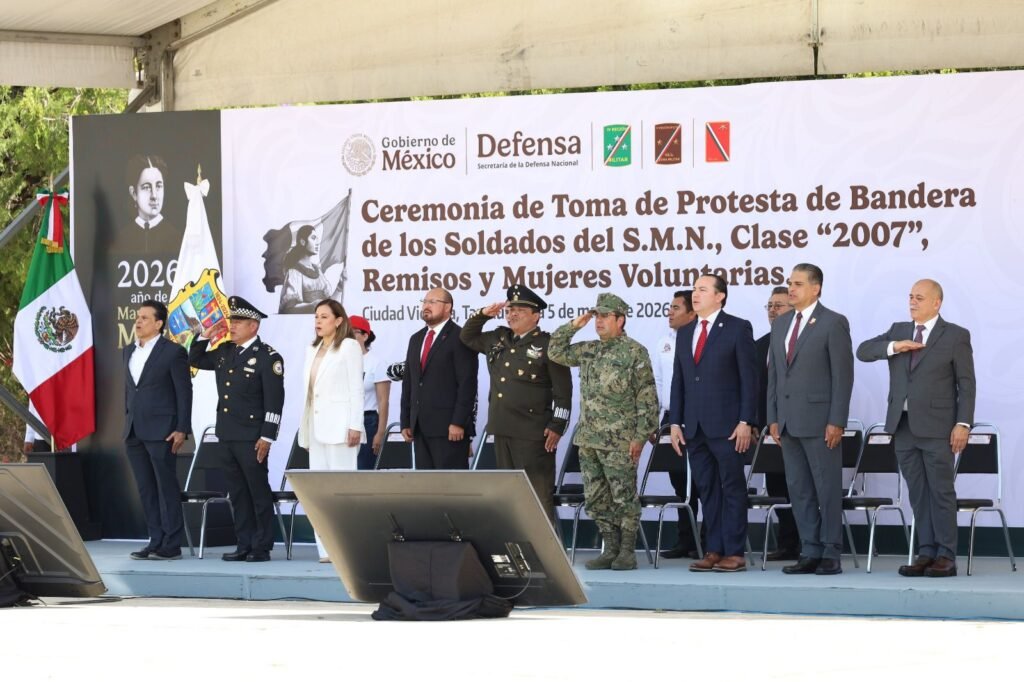 Gobierno de Tamaulipas honró la Batalla de Puebla con toma de protesta de jóvenes del SMN