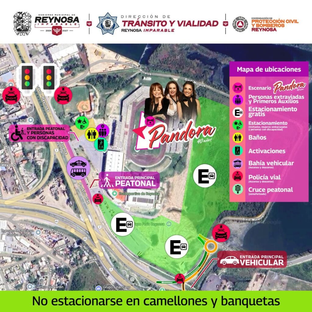 Día de las Madres, identifica áreas de acceso y estacionamiento del Polideportivo