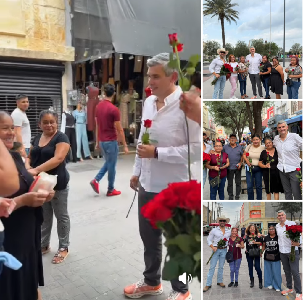 Juan Carlos Zertuche sorprende a mamás en el centro de Reynosa