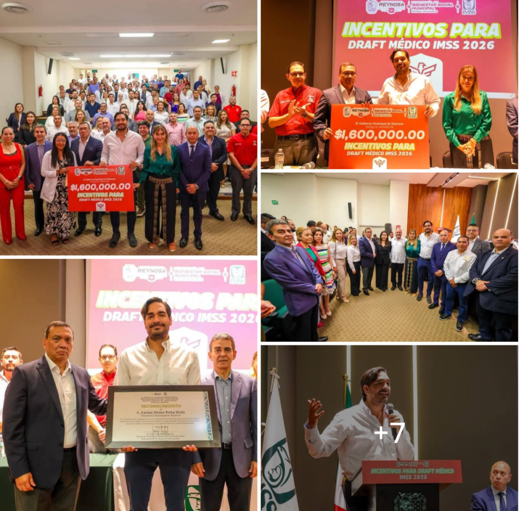Reynosa fortalece atención médica con entrega de incentivos para Draft Médico IMSS 2026: Carlos Peña Ortiz