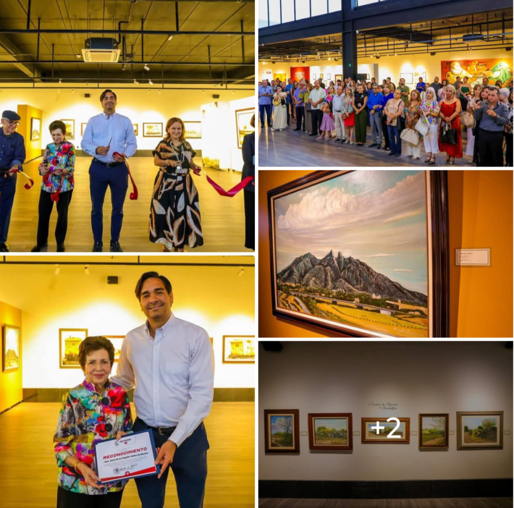 Cortó Alcalde Carlos Peña Ortiz el listón inaugural de la obra pictórica de Mángeles Barocio