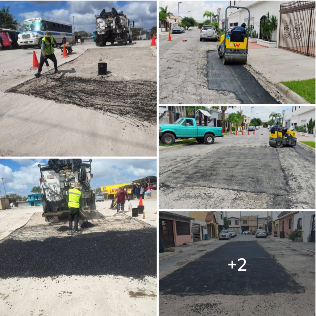Avanza bacheo del Gobierno de Reynosa en cuatro colonias