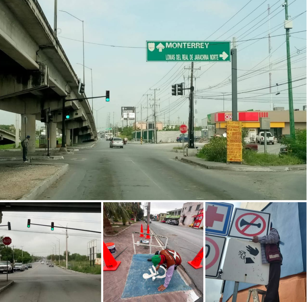 Refuerza Gobierno de Carlos Peña Ortiz señalización y movilidad en Reynosa