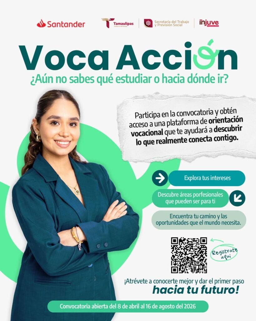 Lanzan en Tamaulipas curso digital “VocaAcción 2026” para orientar el futuro profesional de las juventudes