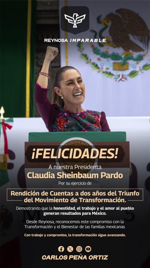 Reconoció el Alcalde Carlos Peña Ortiz resultados del Gobierno de la Presidenta Claudia Sheinbaum Pardo