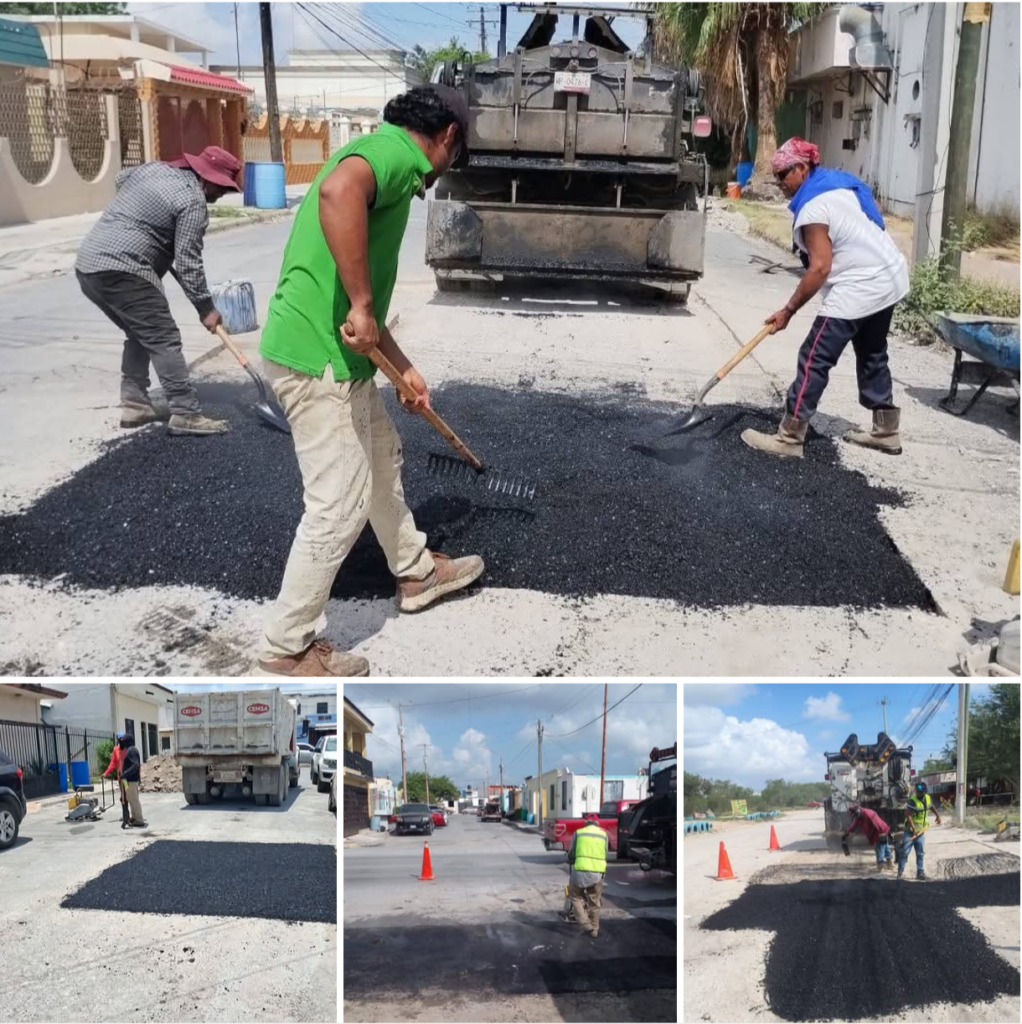 Avanza campaña intensiva de bacheo del Gobierno de Carlos Peña Ortiz en Reynosa