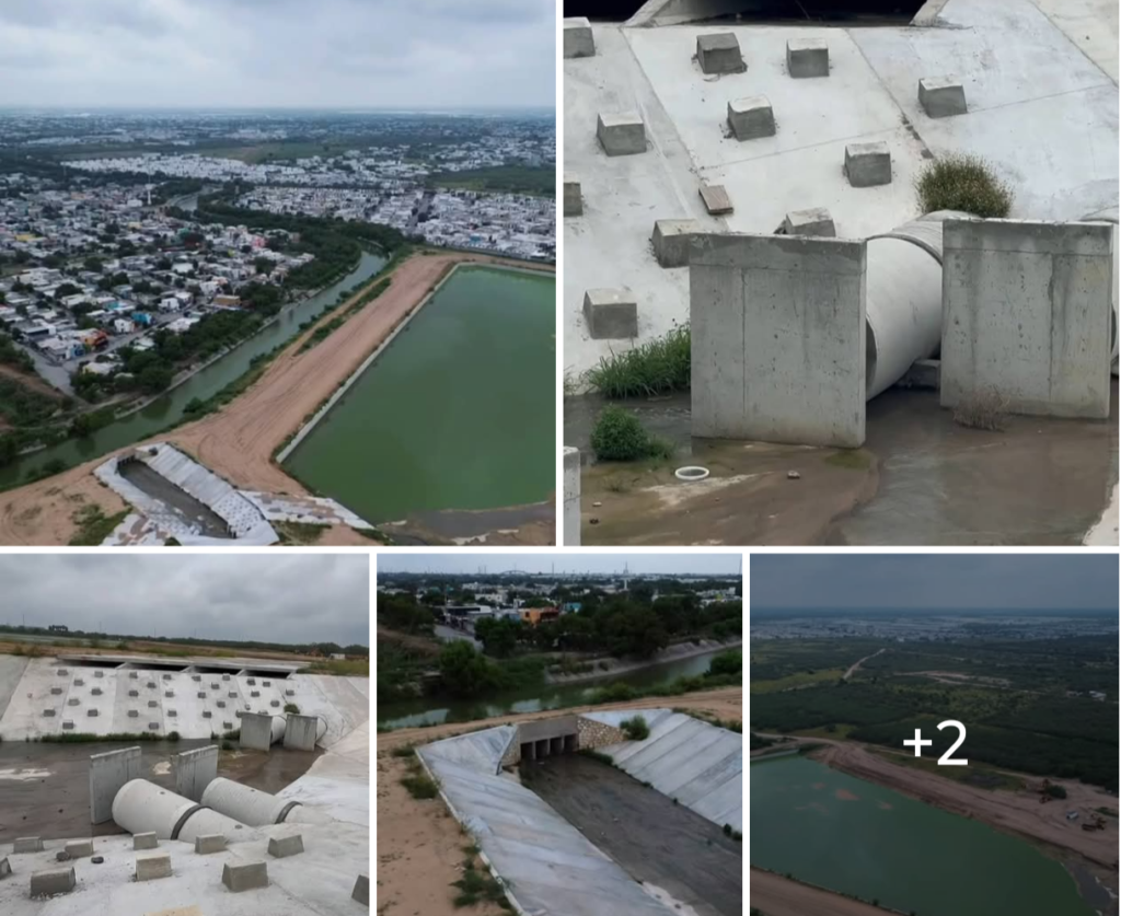 Supervisan operación y niveles de la Presa Rompepicos El Águila para prevenir riesgos en Reynosa