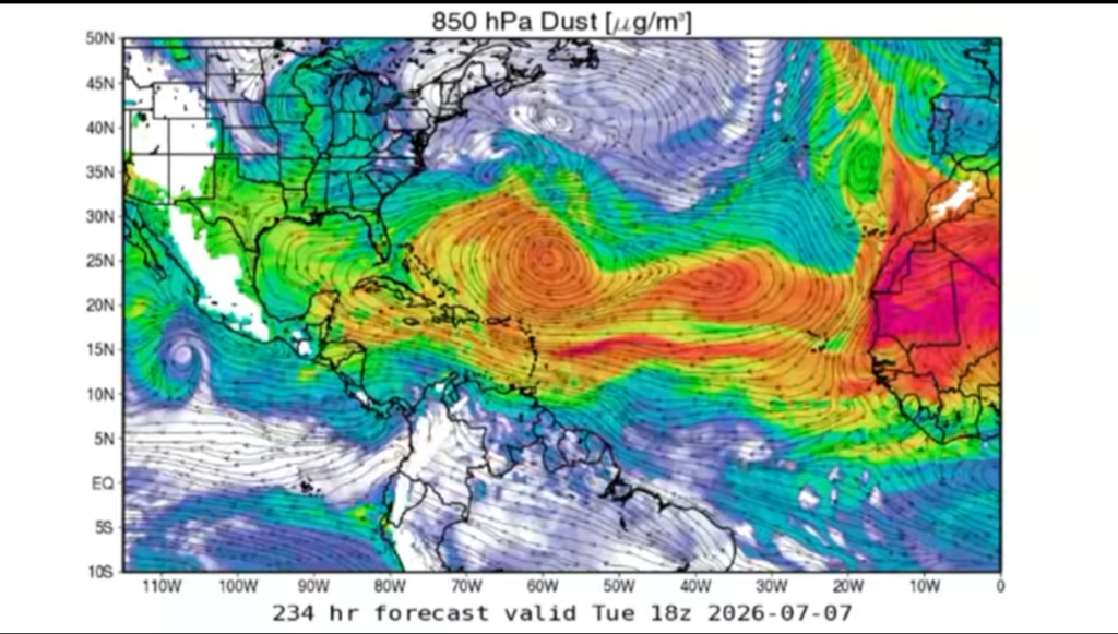 Polvo del Sahara comienza a ingresar al noreste y sureste de México; autoridades llaman a mantener la calma