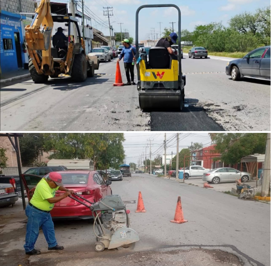 Exhorta Gobierno de Reynosa a circular con precaución durante obras de bacheo