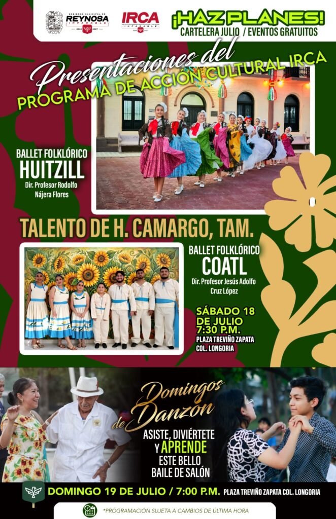 Presenta IRCA eventos gratuitos para las familias reynosenses