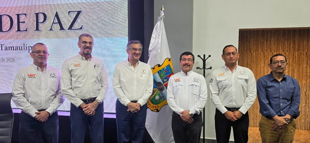 Rector de la UAT presenta avances del Atlas de Riesgos ante el gobernador en la Mesa de Paz