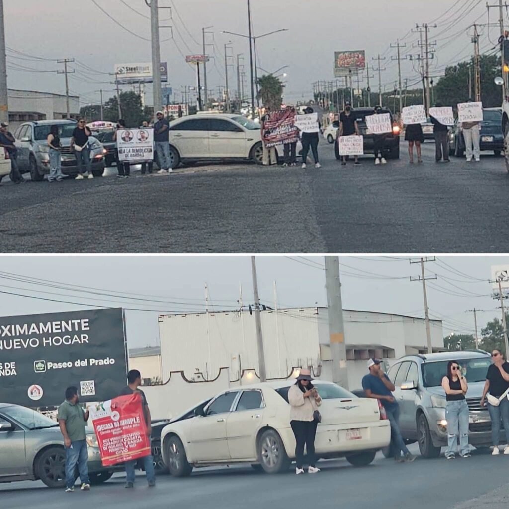 Bloquean carretera a Monterrey por casas defectuosas