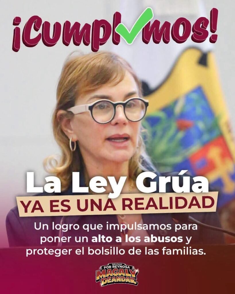 Implementan “Ley Grúa” para proteger el patrimonio familiar: Magaly Deándar