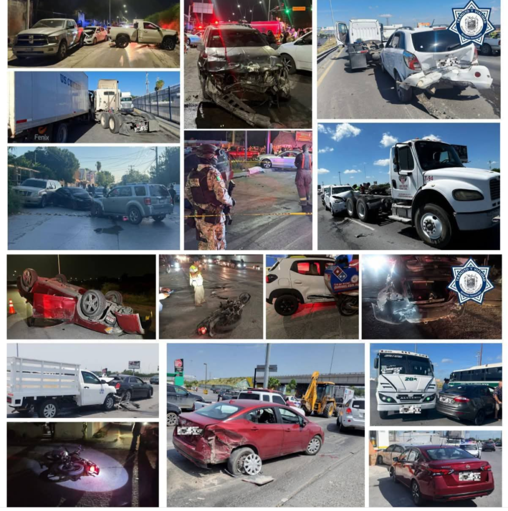 Contabilizan 208 vehículos involucrados en hechos viales durante la última semana en Reynosa