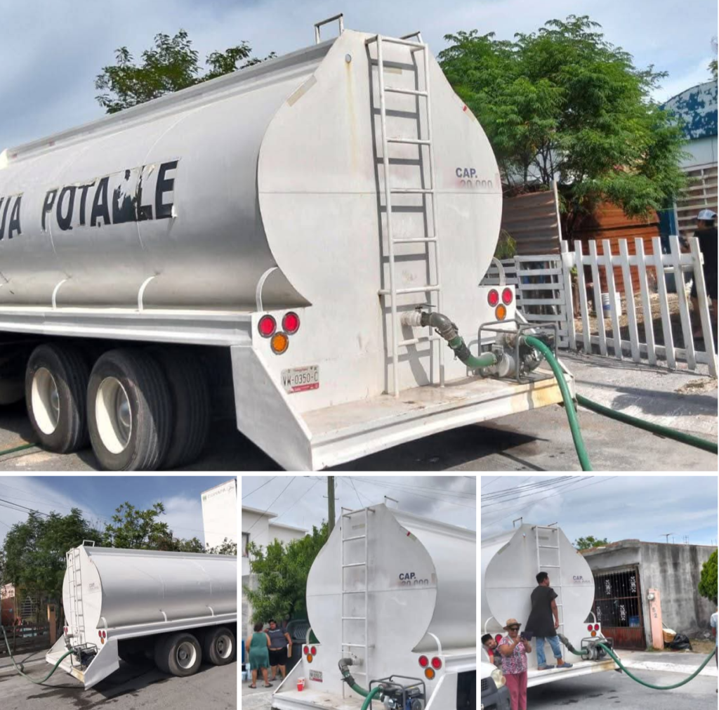 Realiza COMAPA reparto de agua potable mediante camiones cisterna