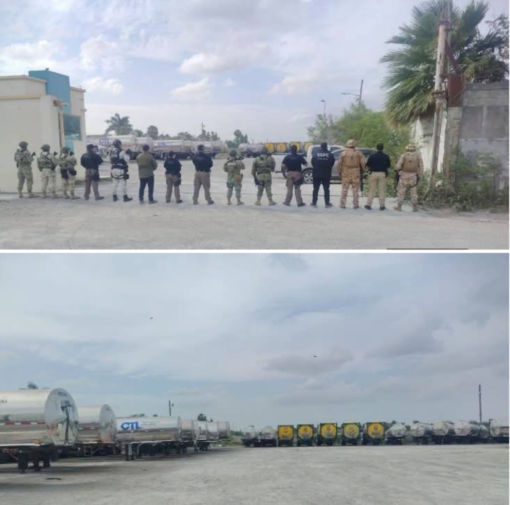 Aseguraron 39 mil litros de diésel y más de 30 toneles con hidrocarburo en Matamoros