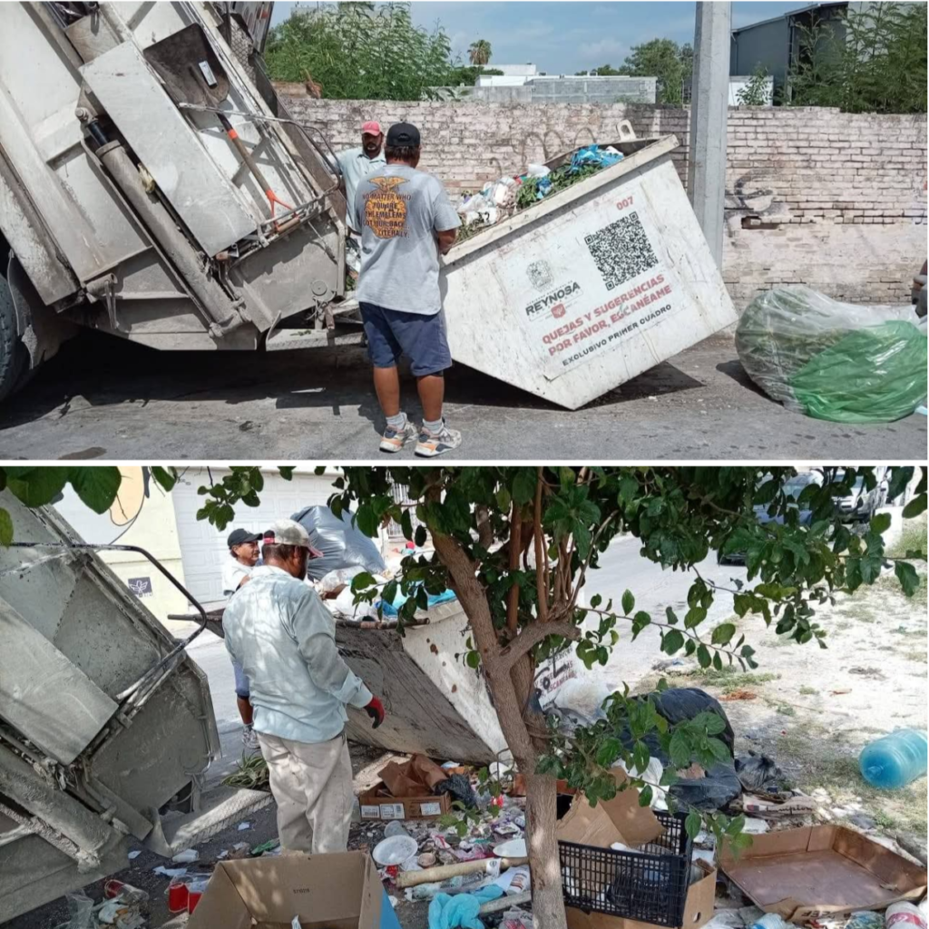 Exhorta Gobierno de Reynosa a usar correctamente los contenedores de basura