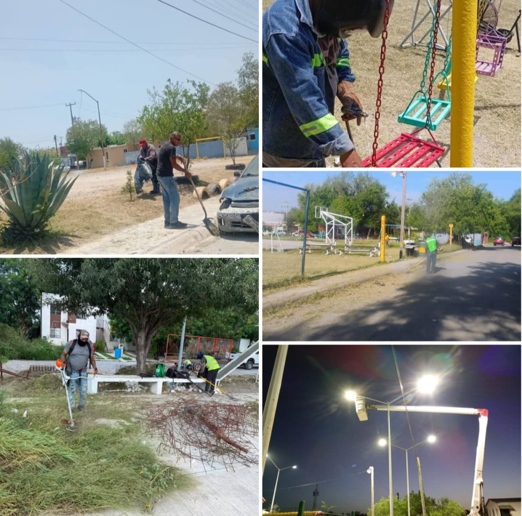 Realiza Gobierno Municipal labores de mantenimiento en plazas públicas
