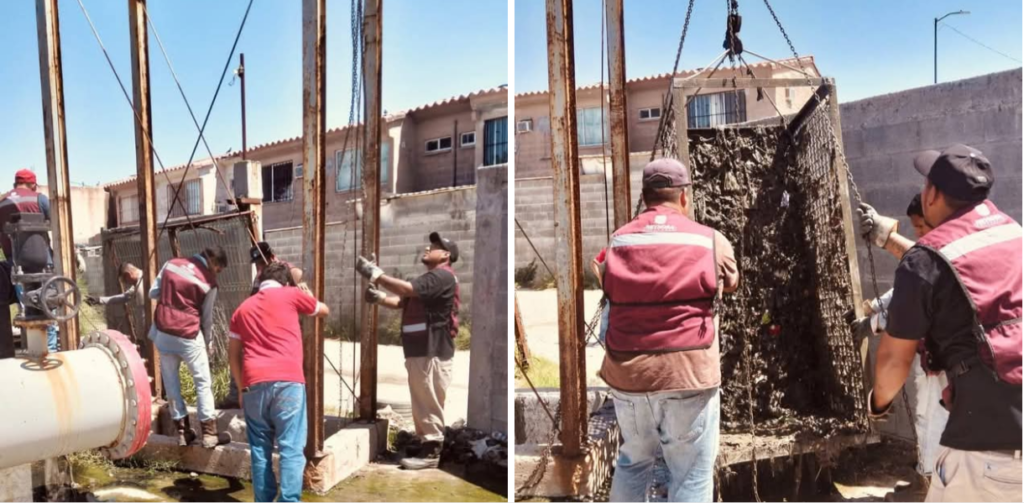 Realizó COMAPA limpieza de canastillas en EBAR No.14 de la colonia Voluntad y Trabajo