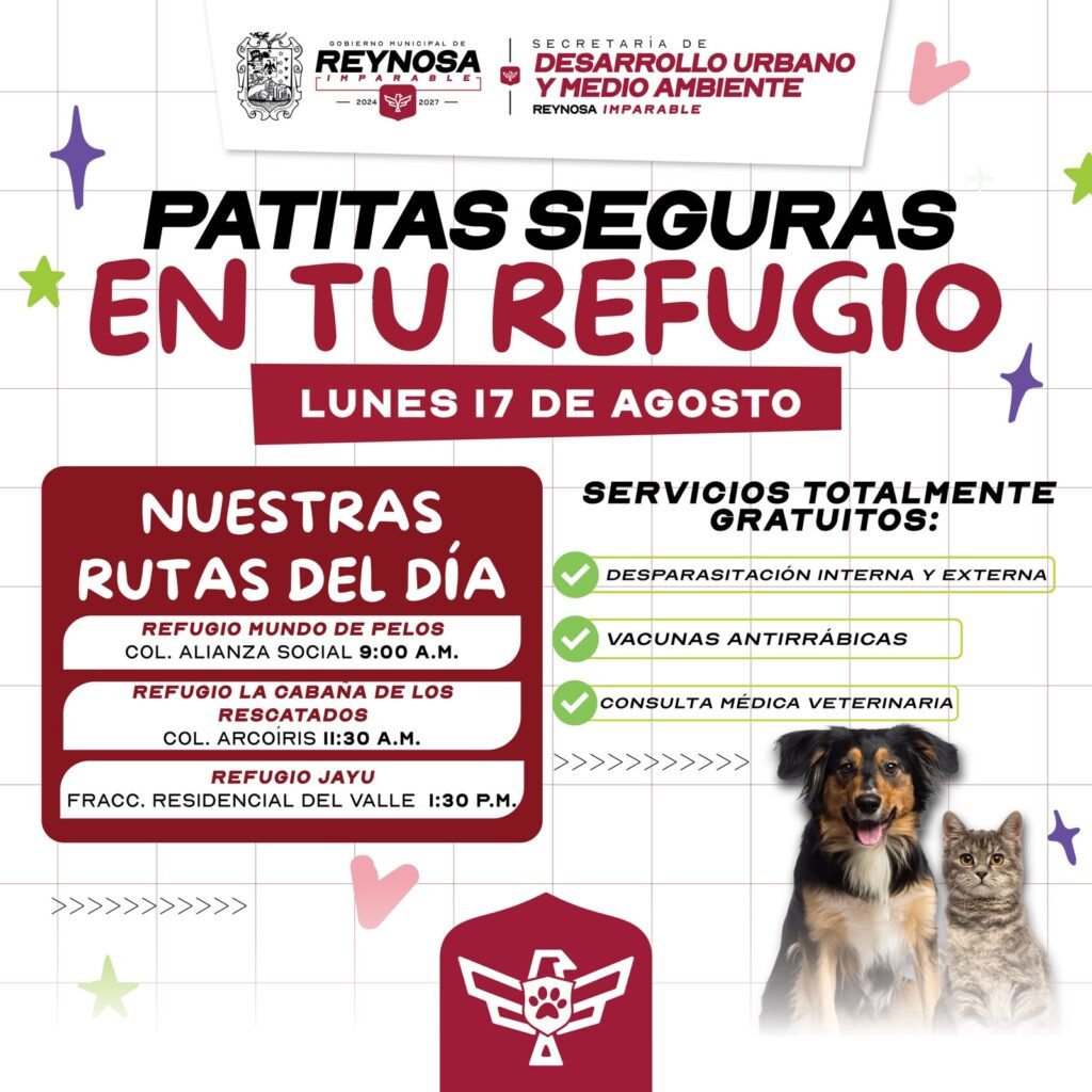 Brindará Gobierno de Reynosa atención veterinaria gratuita a más refugios