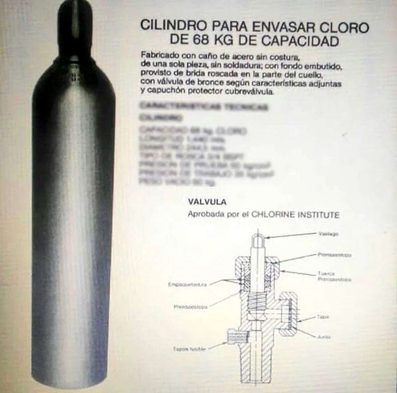 Alerta en la frontera por robo de cilindro con gas cloro; autoridades piden no manipularlo
