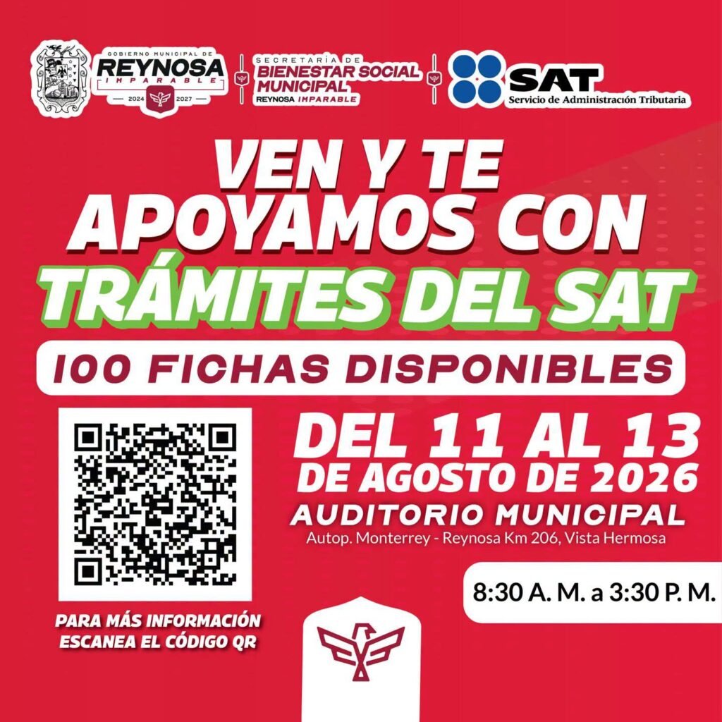 Apoya Municipio de Reynosa a ciudadanos con trámites del SAT