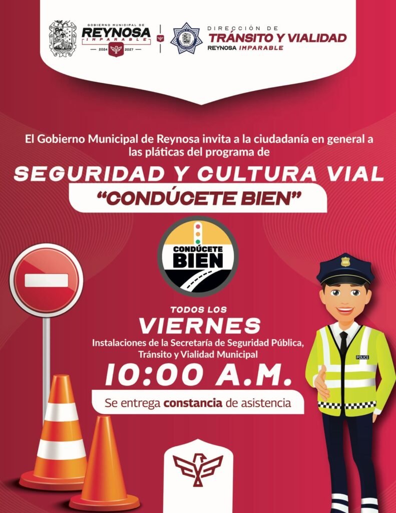 Invita Alcalde Carlos Peña Ortiz a pláticas de Seguridad y Cultura Vial Condúcete Bien