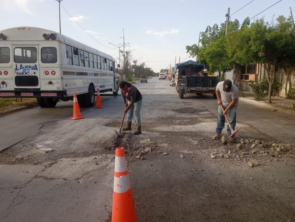 Exhorta Gobierno de Reynosa a tomar precauciones en zonas de bacheo