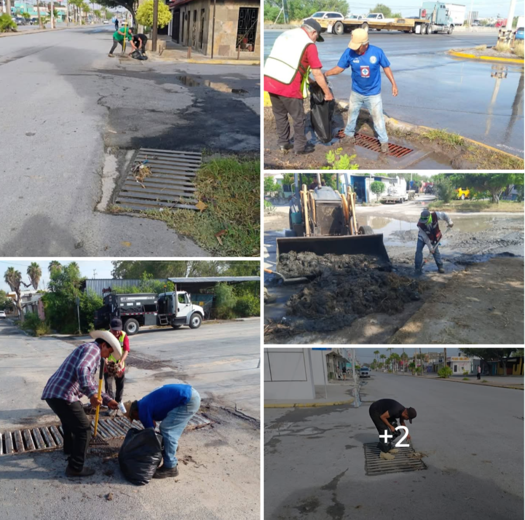 Agilizó Servicios Públicos de Reynosa limpieza de drenes y rejillas pluviales