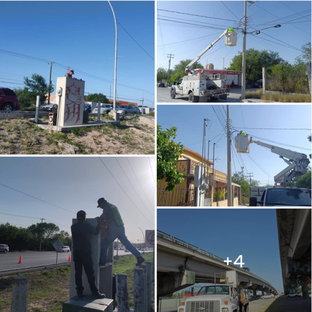 Ilumina Servicios Públicos más sectores de Reynosa para mayor seguridad de las familias