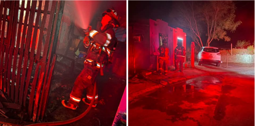 Atendieron Bomberos incendio en domicilio en Reynosa
