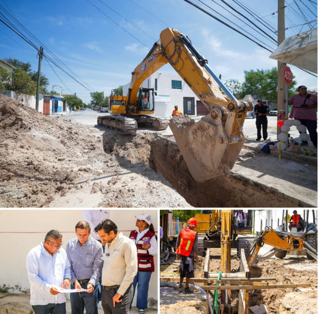 Avanza construcción de colector sanitario en colonia Leal Puente