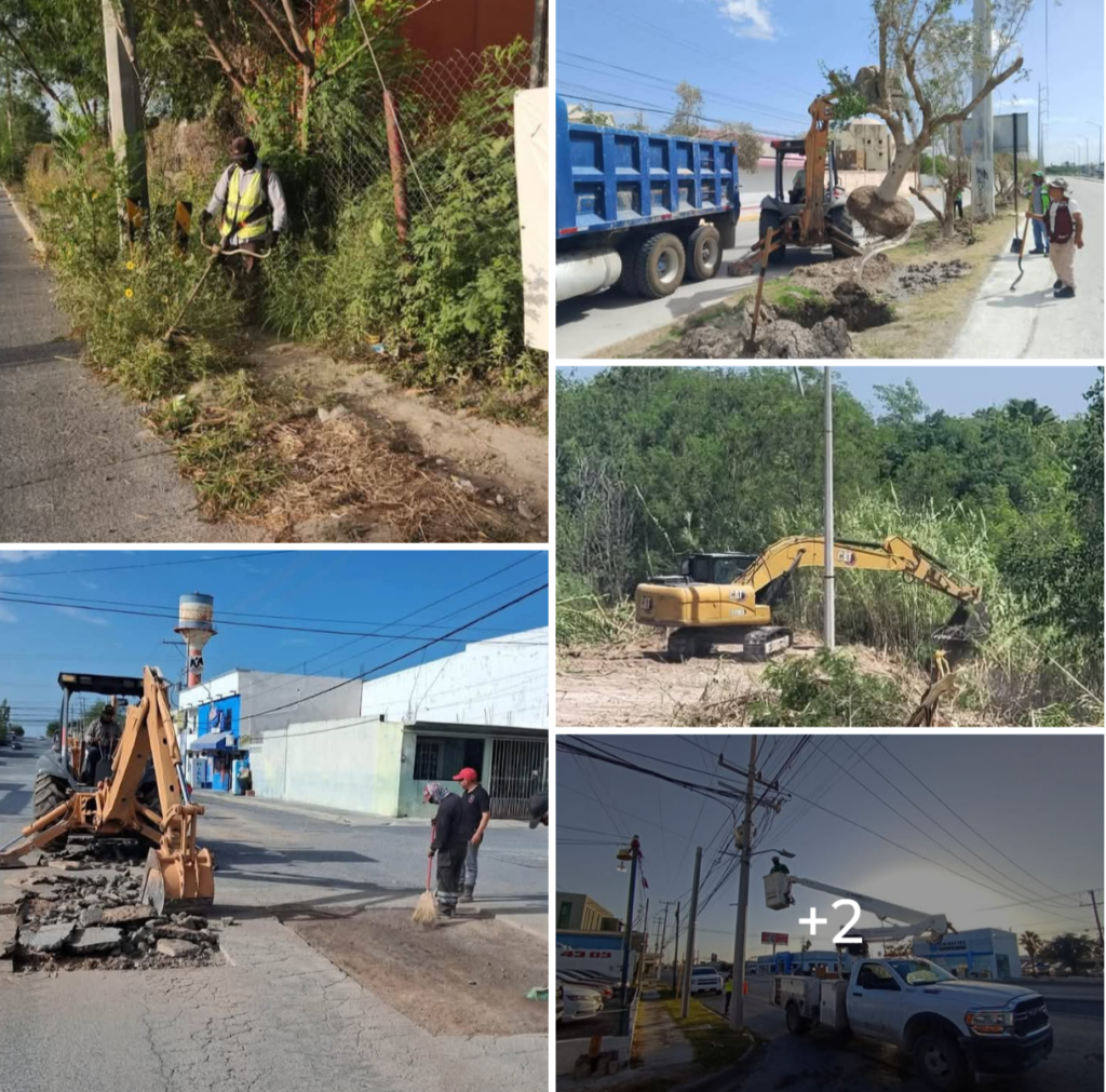 Atiende Gobierno de Reynosa limpieza, alumbrado, bacheo y suministro de agua en ejidos*