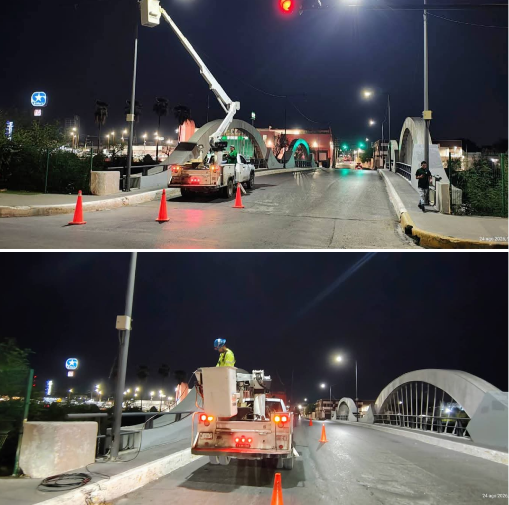Restableció Gobierno de Reynosa alumbrado en área céntrica