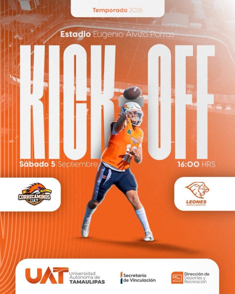 Correcaminos UAT abre temporada ONEFA 2026 en casa ante Leones Anáhuac Querétaro