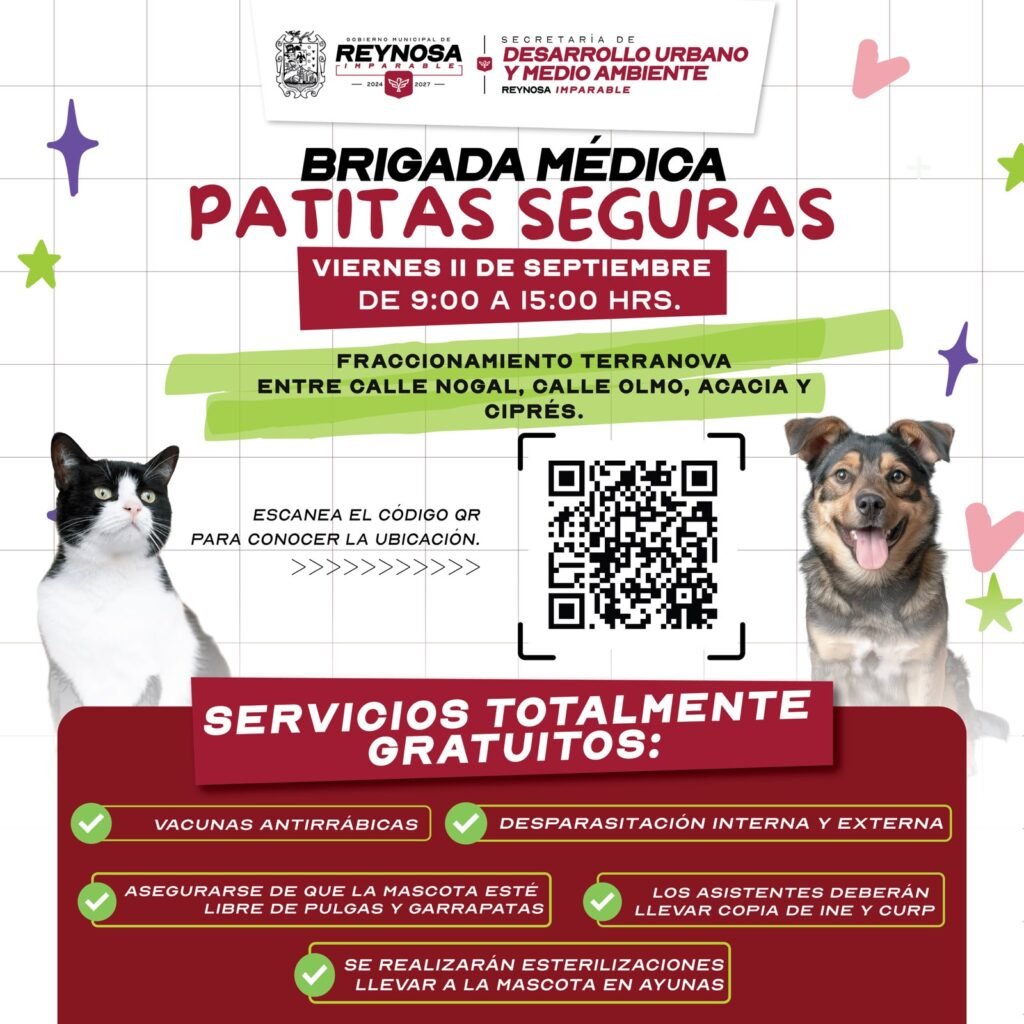 Llevará Gobierno de Carlos Peña Ortiz Brigada Médica Patitas Seguras al Fraccionamiento Terranova