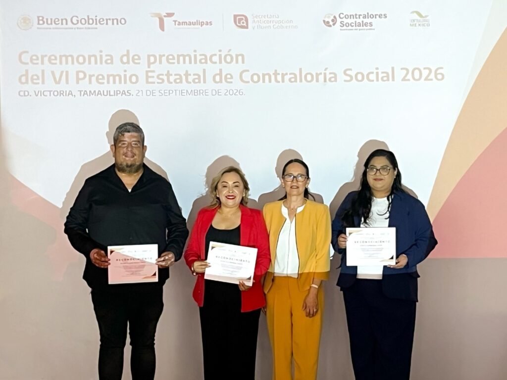 Premiaron a ganadores del VI Premio Estatal de Contraloría Social 2026
