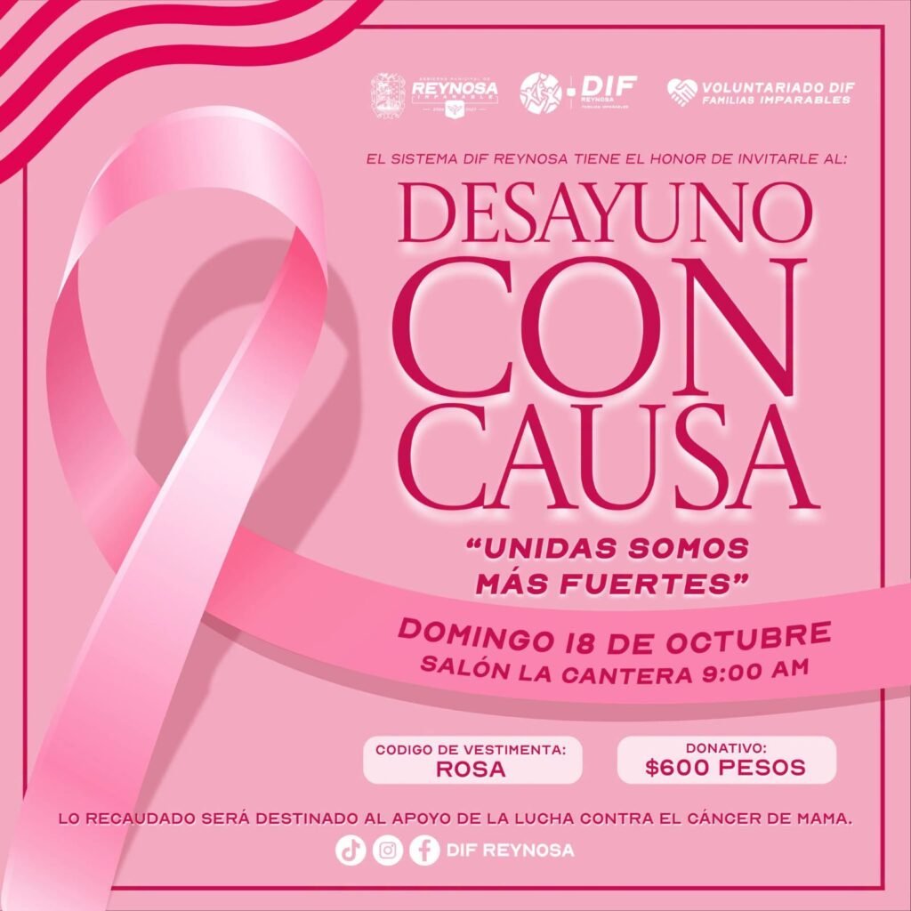 Convoca DIF-Reynosa a sumarse al Desayuno con Causa “Unidas Somos Más Fuertes”