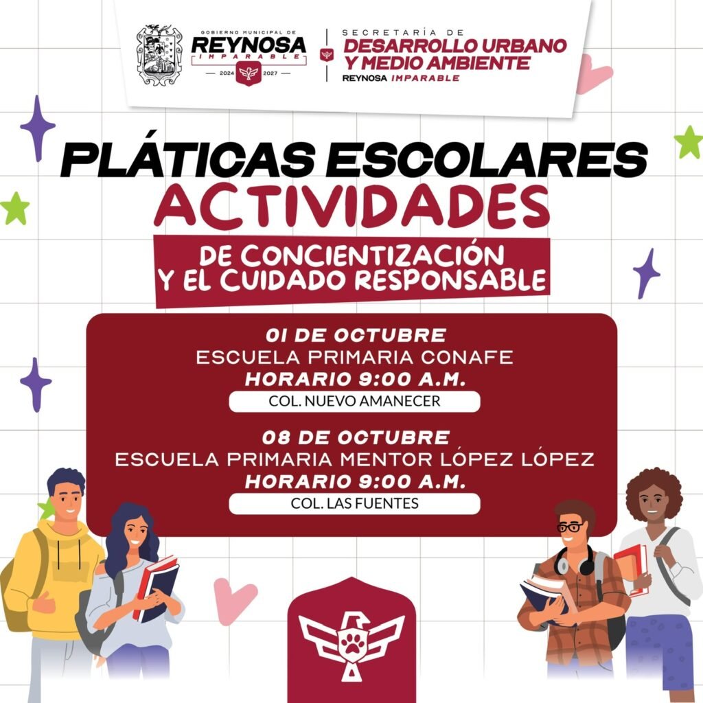 Ofrece Gobierno de Reynosa pláticas escolares para protección de la vida animal