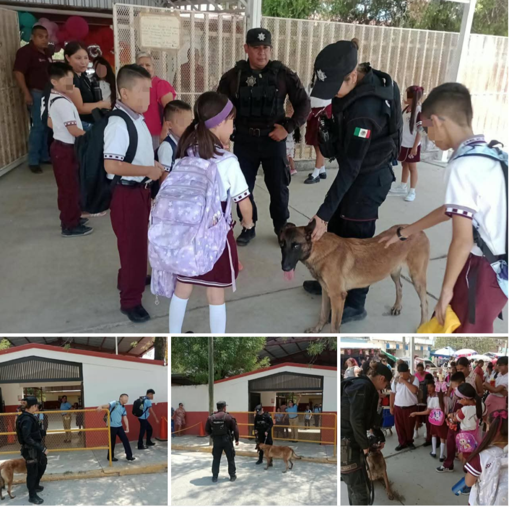 Binomios K-9 fortalecen la seguridad y proximidad en el regreso a clases