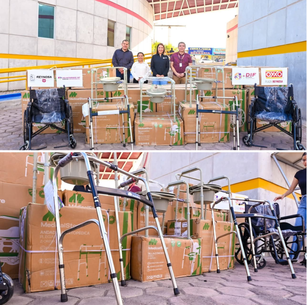 Recibe DIF-Reynosa donación de aparatos funcionales de CEDIS OXXO