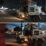 Avenidas limpias con trabajo nocturno en Reynosa