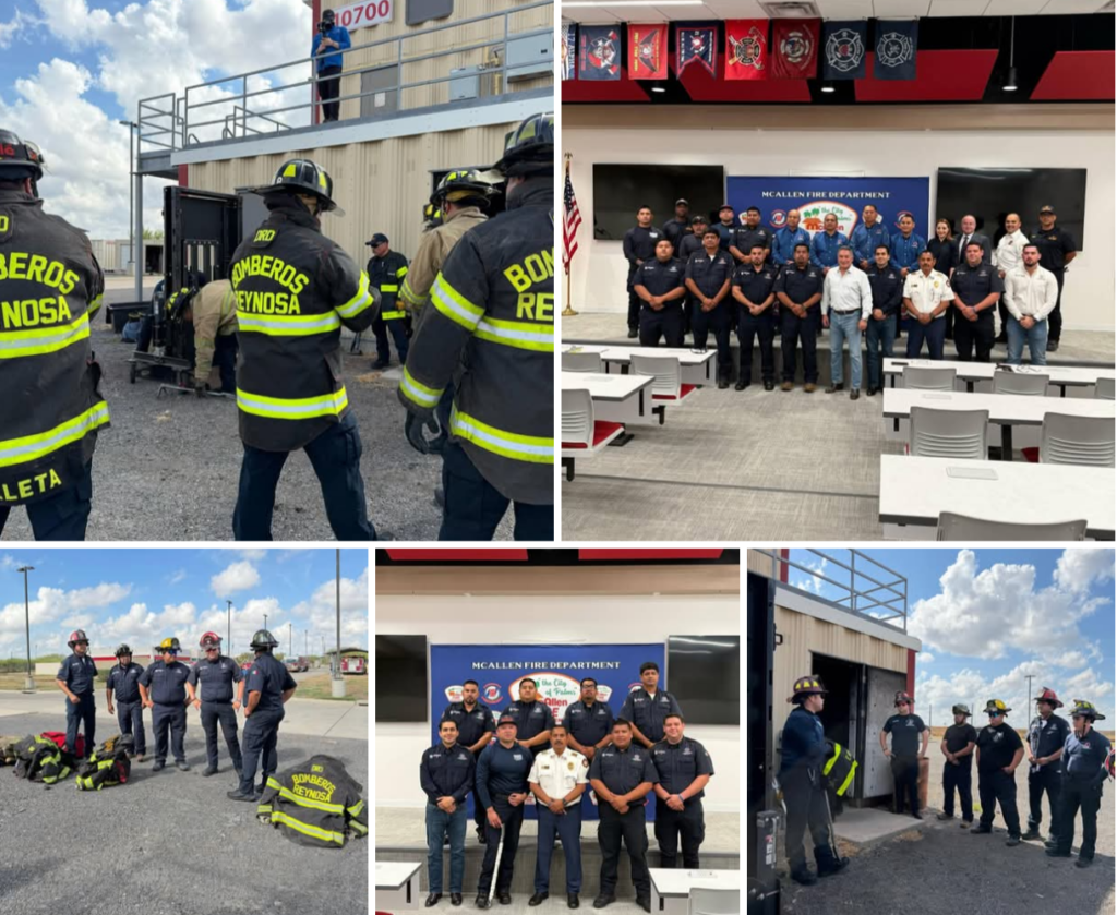 Refuerzan lazos de colaboración en intercambio internacional de bomberos