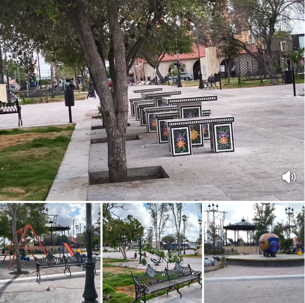 Casi lista la plaza de la colonia Benito Juárez