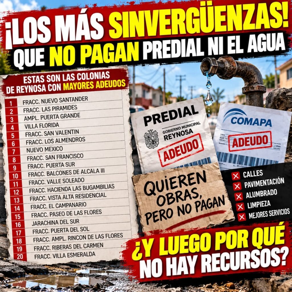 No pagan predial ni agua, pero presumen celulares de alta gama