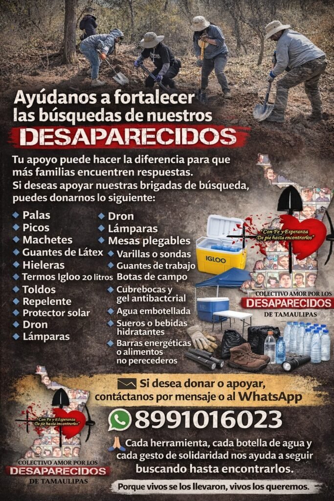 Piden ayuda para continuar con la búsqueda de desaparecidos